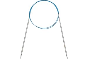 MPEIPILA Ferri Circolari da Magliai 3,75mm 100 cm,Ferri Circolari Lunghi con Filo di Acciaio, Ferri da Maglia Circolari, 1 Pezzo, Ago da Maglia Circolare Metallo, Ferri da Maglia Leggeri