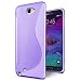 Produktbild Samsung Galaxy Note 2 Hülle, Conie Mobile Ultra Slim Backcover Schutzhülle TPU Silikon Rückschale Cover in Lila
