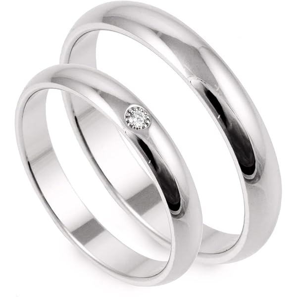 Beydodo Anelli Coppia In Argento 925 Regolabili - Opaco - Set Lui E Lei Per Fidanzamento, Anniversario, San Valentino
