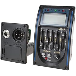 Afinador con ecualizacion de 5 bandas pre AMP Equalizer Pickup para guitarra electrica y acustica preamplificador y control de volumen para guitarras acústicas Kit completo