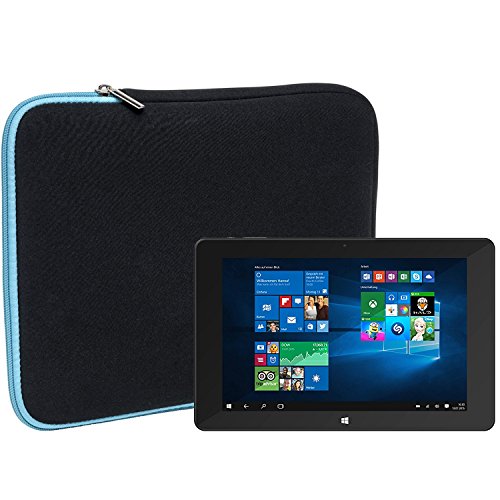 Slabo Tablet Tasche Schutzh  lle f  r TrekStor SurfTab duo W1 H  lle Etui Case Phablet aus Neopren     T  RKIS   SCHWARZ