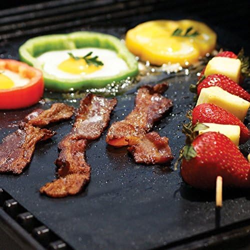 Lifees Grill Mat - Set of 2 Non Stick BBQ Grill Mats - Heavy Duty, Reusable, and Easy to Clean - Extended Warranty