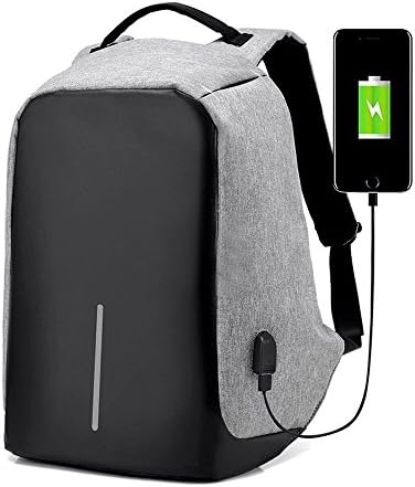 Ecko electrics 15.6 inch Laptop Backpack with USB Charging Port, UBaymax Men Waterproof Anti Theft Canvas Daypack for College Business Travel Outdoor Activities