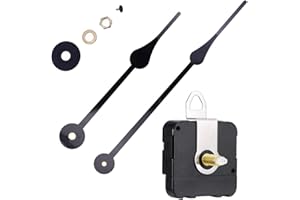 Fenteer Kit Meccanismo di Movimento Dell'orologio da Parete, Meccanismo Dell'orologio da Parete Ad Albero Lungo Ad Alta Coppia Ricambi Motore Orologio Fai-da-Te