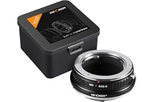K&F CONCEPT MD-EOS R Bajonettadapter Objektiv Ring für Minolta MD MC Objektiv auf Canon EOS R-Mount Spiegellose Vollformatkamera Canon EOS RF RP