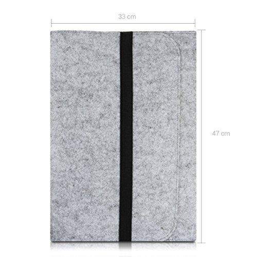 kwmobile Laptoptasche Filz Sleeve f  r 17  17 3  Laptop   Notebook   Ultrabook - Notebook Tasche Schutzh  lle Laptop Case H  lle in Grau mit Innentasc