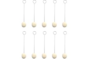 WATUDOUYE 10 Pièces Laine Daubers Brosse À Billes En Cuir Applicateur Teinture En Cuir Poignée En Métal Pour Les Teintures En Cuir Projets D'artisanat Outil Travail Outil Teinture En Cuir
