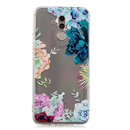 Preisvergleich Produktbild Neo Silikon Hülle [Scratch-Resistant],Kreativ Niedliche Silikon Hülle / Schutzhülle / Cover Soft Ultra Dünn Crystal Clear Transparent Kirstall Gel TPU Protective back für Huawei Mate 20 Lite