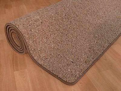 Natur Wolle Teppich Berber Malta Braun in 24 Größen, Größe:300×300 cm - 6