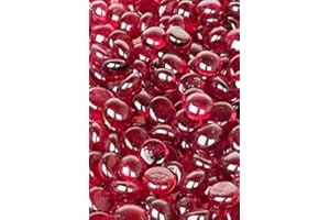 PEBS Glass Pebbles Red..20mm.. 200g(apx 46)