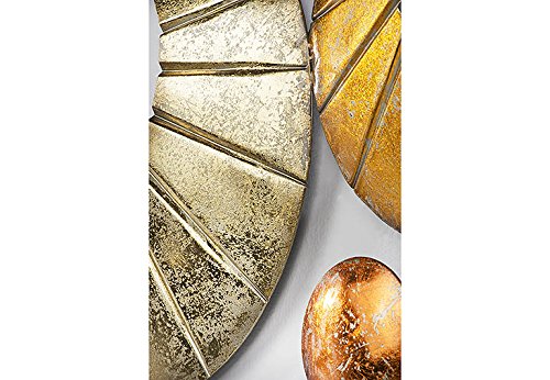 Wanddekoration Wandbild Wandschmuck Wandhänger Wanddeko aus Metall silber gold kupfer mit Metallrahmen - 3