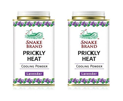 Snake Brand Prickly Heat Cooling Powder Lavender 150g (2 x 150g) by Snake Brand