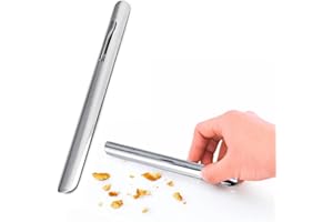 VZUHSW 1pcs Eleganter Edelstahl Tischkrümelentferner - Tischkrümel adé! Für Esstische, 15cm, mit Metall-Clip, EIN Must-Have Accessoire, A