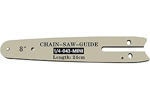 SAND DR BRUSH La placa guía de cadena para motosierra es adecuada para la cadena de 8 pulgadas, mini motosierra de carga manual, longitud de la placa de guía 24 cm, para trabajar la madera