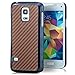 Produktbild Saxonia® Samsung Galaxy S5 Mini (SM-G800) Hülle Case Schutzhülle Cover Slim Design in Carbon-Optik Braun