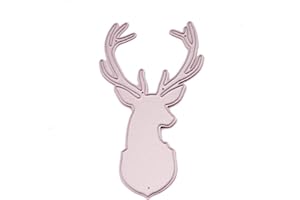 Uteruik - Fustelle in metallo a forma di testa di cervo, stencil per realizzare biglietti, scrapbooking, album fotografici, decorazioni fai da te