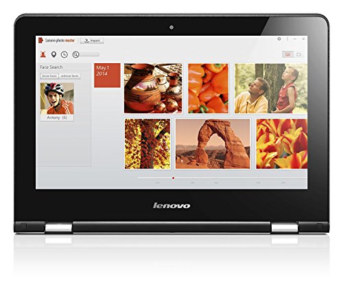 Lenovo Yoga 300 11 6 inch HD Touchscreen Notebook  Intel Celeron N2840 2 16 GHz  2 GB RAM  32 GB eMMC  WLAN  Bluetooth  Camera  Integrated Graphics  W