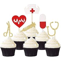 Maicaiffe Wirbel-Dekoration 19-teilig – Glitzer-Spiralen Für Krankenschwester-Party, Abschluss, Congrats RN
