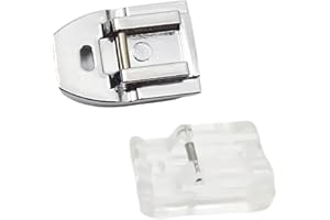 AMCBKYEA Kit di 2 Piedini per Cerniere Invisibili per Macchine da Cucire, Compatibili con Alfa, Singer, Brother, Juki, Lidl - Sistema di Fissaggio a Scatto, Universali per Tessuti e Cerniere