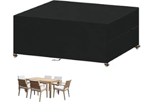 VANSHEIM Housse imperméable meubles jardin tissu Oxford 420D anti-UV 180 x 100 x 75 cm