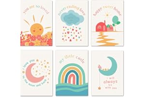 EASYLIFESTORE EasyLife Póster educativo ABC para habitación infantil, diseño de dibujos animados, imagen de arco iris, póster para decoración de habitación de bebé, imagen sin marco (21 x 30 cm, A4), set3