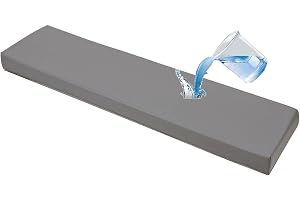 Bänkdyna Sittdyna Vattentät, Ultra-lång Pall För Dynor, 5cm Tjock Svamp, Halkfri, Hög Densitet, Lounge Trädgård Uteplats Veranda För Inomhus Utomhus Bänk Sittdyna(Beige Grey,160x30 cm)