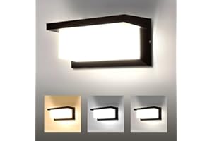 CHENBEN Aplique Pared Exterior, 18W Lámpara de Pared LED Impermeable IP65 Luz de Aluminio Iluminación 3000K 4000K 6000K para la decoración de paredes exteriores, jardines, patios, garajes