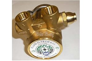 BLUBAYSHOP Pompa a Palette in Ottone da 100 lt/h in Ottone con bay Pass per impianti gasatura ed osmosi