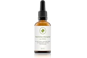 ‎VITALUNDFITMIT100 Flüssges Chlorophyll 50 ml - gewonnen aus Alfalfa (Medicago sativa) - Lebenselixier mit energetisiertem Wasser ohne Zusatz- und Konservierungsstoffe - höchste Bio-Verfügbarkeit - vegan