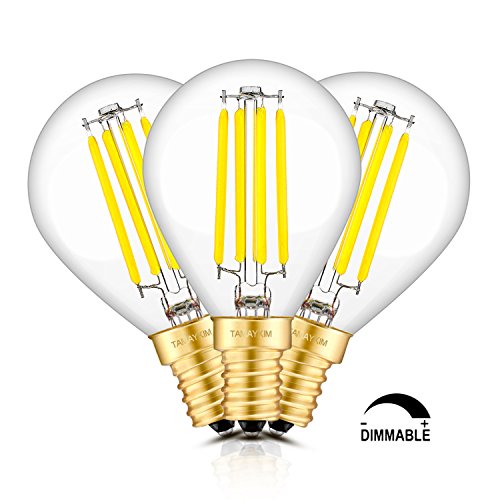 Tamaykim 4w Dimmable Edison Style Antique Led Filament Globe Light Bulb 5000k Daylight Bright White 450lm E14 Candelabra Base Lamp G45 Globular Shape 45w Incandescent Equivalent 3 Pack Buy Online In Antigua