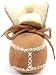 Baby / Children's Sheepskin Booties with Lace Up Fastening - Chestnut - 11cm - XS