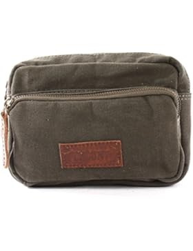 LECONI Gürteltasche Hüfttasche Bauchtasche für Damen & Herren Canvas Rindsleder 18x12x5cm LE3037