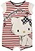Chammy Kitty ME0142 Baby Girl's Body Optical White/Red Stripe 6-11 Months
