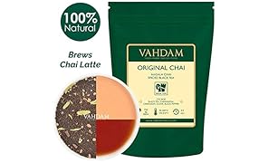 T&egrave; Originale Masala Chai dell'India, 200grammi (100 tazze) | Miscela perfetta di t&egrave; nero, cannella, cardamomo, chiodi di garofano e pepe nero | Brews Chai Latte | Chai Tea, the in foglie | Dall'India