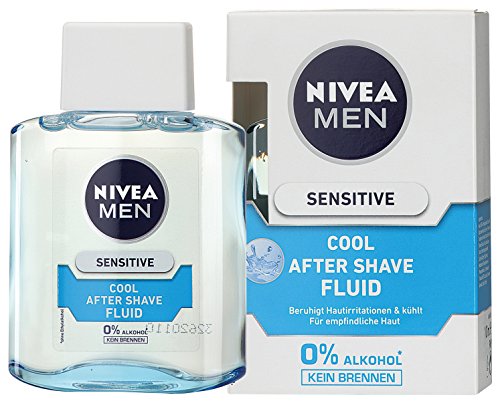 NIVEA Men, 3er Pack Kühlendes After Shave Fluid für Männer, 3 x 100 ml Flasche, Sensitive Cool, 0% Alkohol - 2