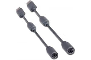 Siganorpy 2 Pack Replacement Dongle USB Breakaway Cable for Xbox 360 Wired Controllers - Dark Grey