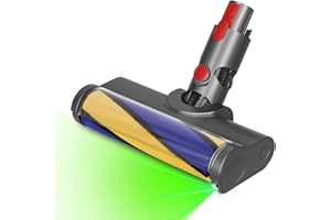 MoPei Bodendüse Bürste mit LED Kompatibel mit Dyson V7 V8 V10 V11, Beleuchtet Versteckten Staub und Gut für Glatte Hartböden Geeignet
