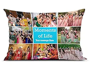 DreamVio Photo Cushion/Pillow for Gift to Husband,Wife,Mother,Father,Girl, Boy,Best Friend on Birthdays,Valentine,Rakhi with Filler. Size:- 12x18 inches, Colour:- Multi, Style 48