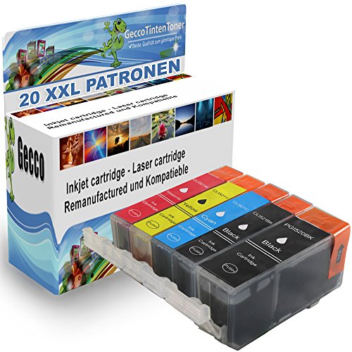 Spetan Druckerpatrone Ersatz für Canon PGI-520 XL CLI-521 XL Multipack Schwarz BK Black Cyan Magenta für Canon Pixma IP4700 MP540 MP550 MP640 IP3600 MP560 MP620 MP630 MP638 MP980 IP4600 MX860 MX870 MP990 CANON 2934B007, set Auswählen: :20er SET