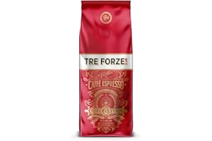 TRE FORZE! Espresso Caffè - 1kg Espresso Bohnen Traditionelle Röstung über Olivenholzfeuer In Handarbeit - Premium Kaffeebohnen für Vollautomat und Siebträger