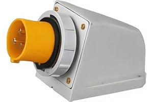 Elecbee 110V-130V 16A Receptacle 3pin 50/60Hz 2P+E 4h 2P+E IP67 CEE Industrial IEC60309 Surface Mount Pin Socket with Box