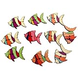 adorno madera para puerta Color: colorido 50pcs Adornos De Costura Colorido De Pescado Botones De Madera Del Adorno De Scrapbooking DIY - # 3, 28mm * 20mm