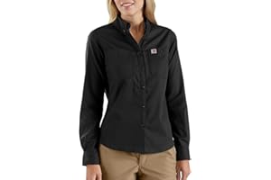 Carhartt Damen Rugged Professional Long Sleeve Shirt - Schmutzabweisendes langärmliges Hemd aus mittelschwerem Stoff