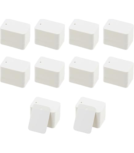 MEETOOT 1000 Ganci A J In Plastica Trasparente | Attacchi Per Etichette Indumenti 3,8 Cm Per Abbigliamento, Borse E Ombrelli - 3