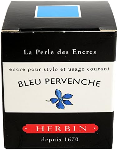 Jacques Herbin13013T - 30ml Bottle of Ink for Fountain Pens and Rollerball Pens - Bleu Pervenche