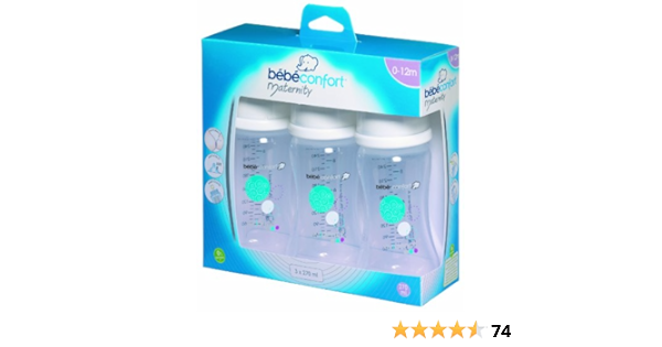 Bebe Confort Biberons Col Large Maternity 270ml Lot 3 Blanc Amazon Fr Bebe Et Puericulture