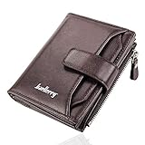 【100% Top Echtes Leder】Unsere Börse wurde aus echtem Leder gefertigt und mit dem Lederwachs eingewachsen, was so auf Anhieb einen klasse Eindruck macht. Dank weiches Materials fühlt diese Brieftasche sich an der Hand leicht und bequem. Wasserdicht, schmutzabweisend, farbecht. verschleißfest und unverformt.