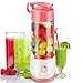 Produktbild Tragbare persönliche Hand-Mixer-Flasche, Juicer-Cup-Anzug für Obst-Smoothie Baby-Food-Picknick, 400ml, wiederaufladbar mit Powerbank-Funktion, Self-Stop-Schutz verbesserte leistungsstarke Motor