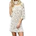 Produktbild Damen Weiß Strandkleid Kurz Spitze Bikini Cover Up Strand Häkel Sommerkleid