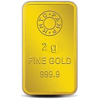 MMTC-PAMP 24k (999.9) 2 gm Yellow Gold Bar